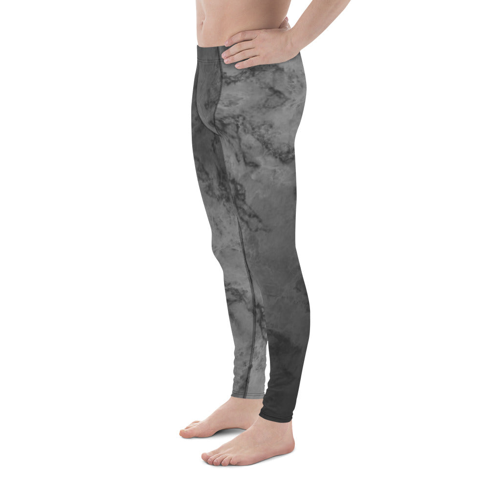Green Malachite Marble Men's Leggings