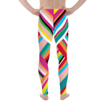 Men's Rainbow Stripe Print Leggings