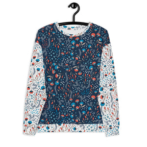 Navy Flower Sweatshirt