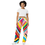 Rainbow Stripe Unisex Wide-Leg Yoga Pants