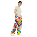 Rainbow Stripe Unisex Wide-Leg Yoga Pants