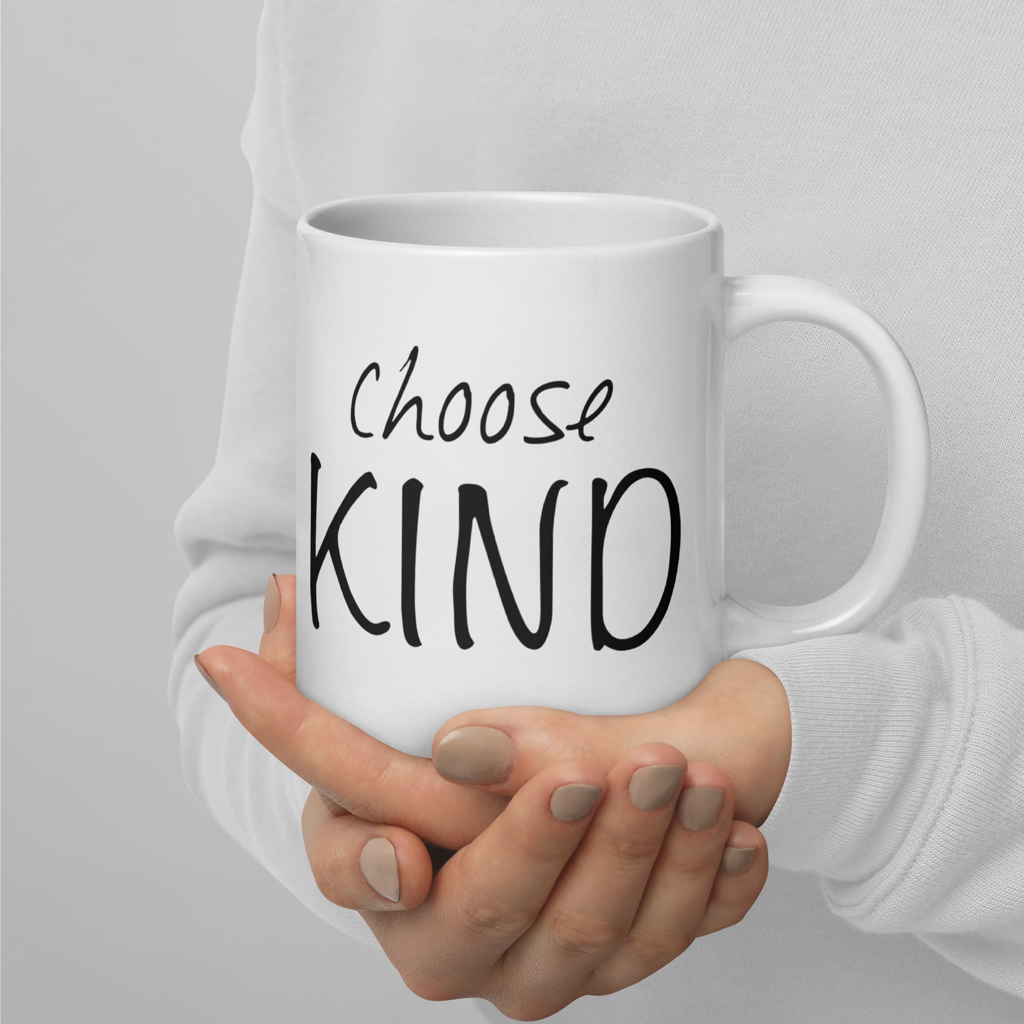 Choose Kind White Glossy Mug