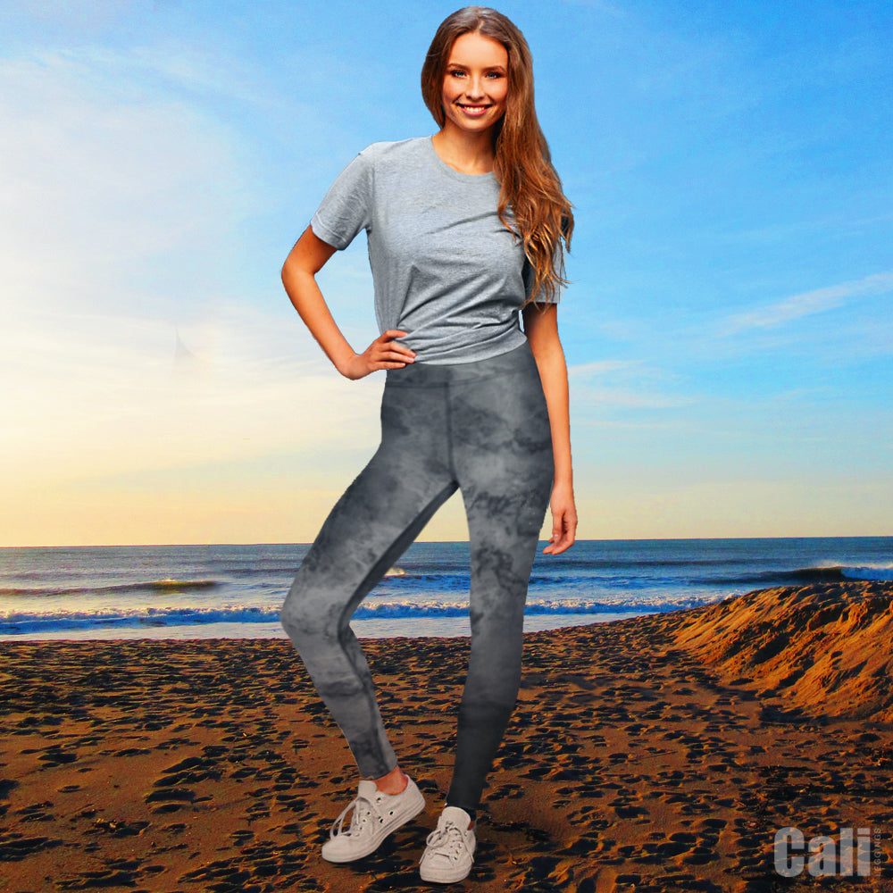 Gray Marble Yoga Cut Leggings – CALI Leggings