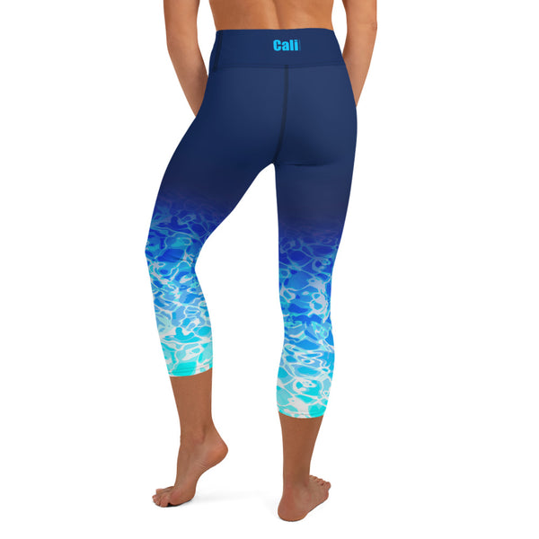 Ombre Ocean Yoga Cut Capri Leggings – CALI Leggings