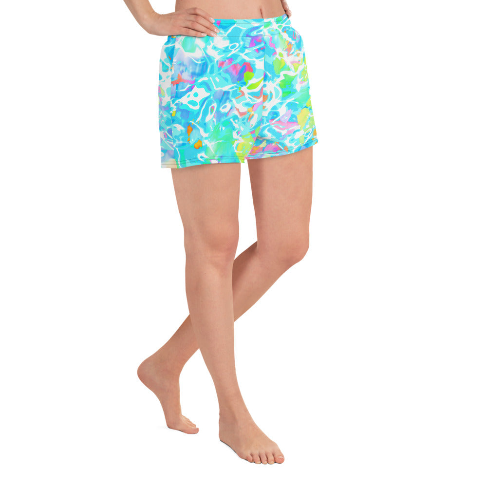 Tropical Water Athletic Short Shorts