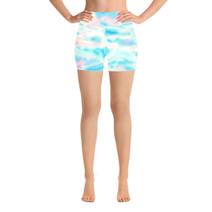 Pastel Ocean Yoga Shorts