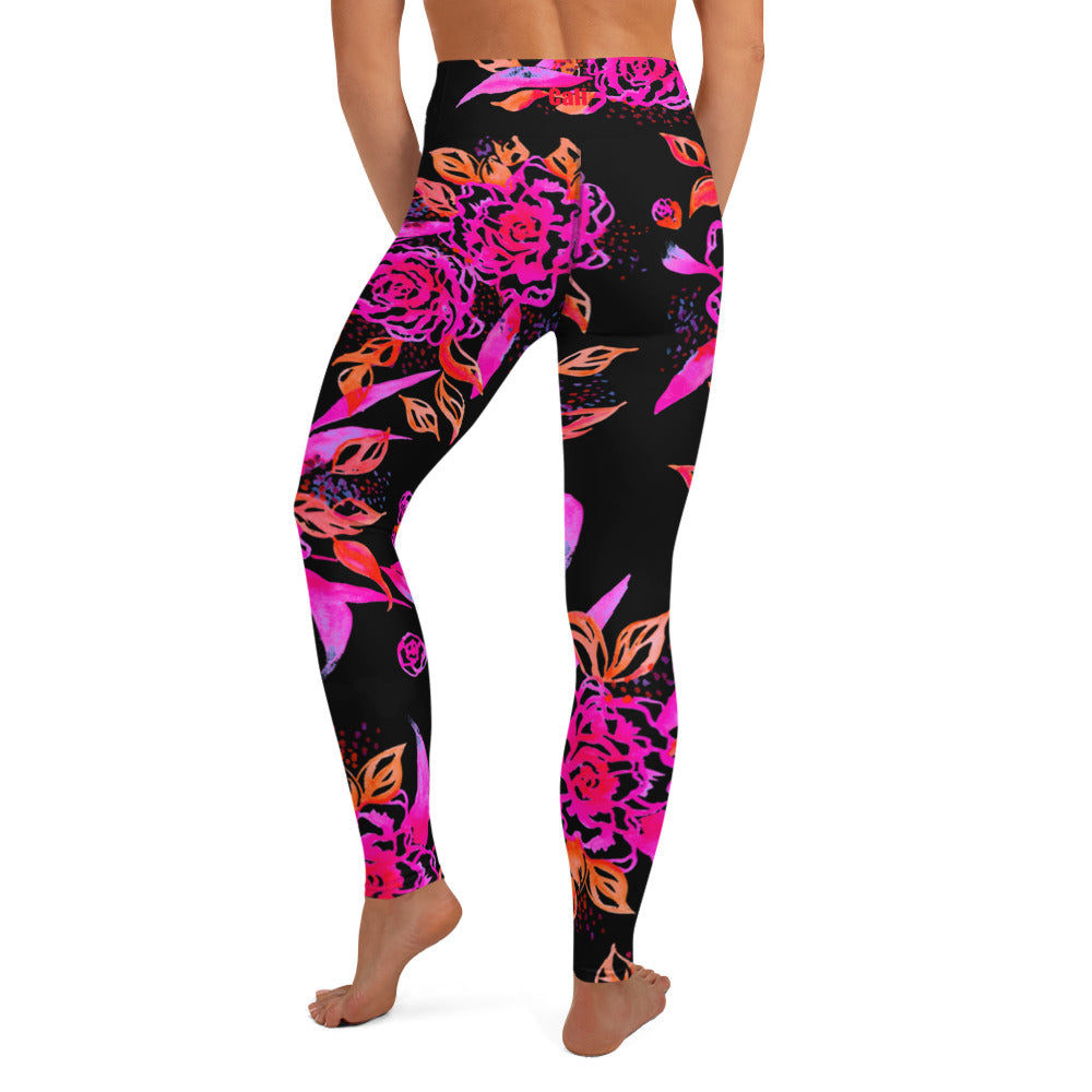 Floral Patterned Print Leggins,Graffiti Leggings For Women,yoga Pants For  Lady Women Pants (Color : 28, Size : XX-Large)