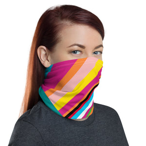 Rainbow Stripe Face Mask Neck Gaiter