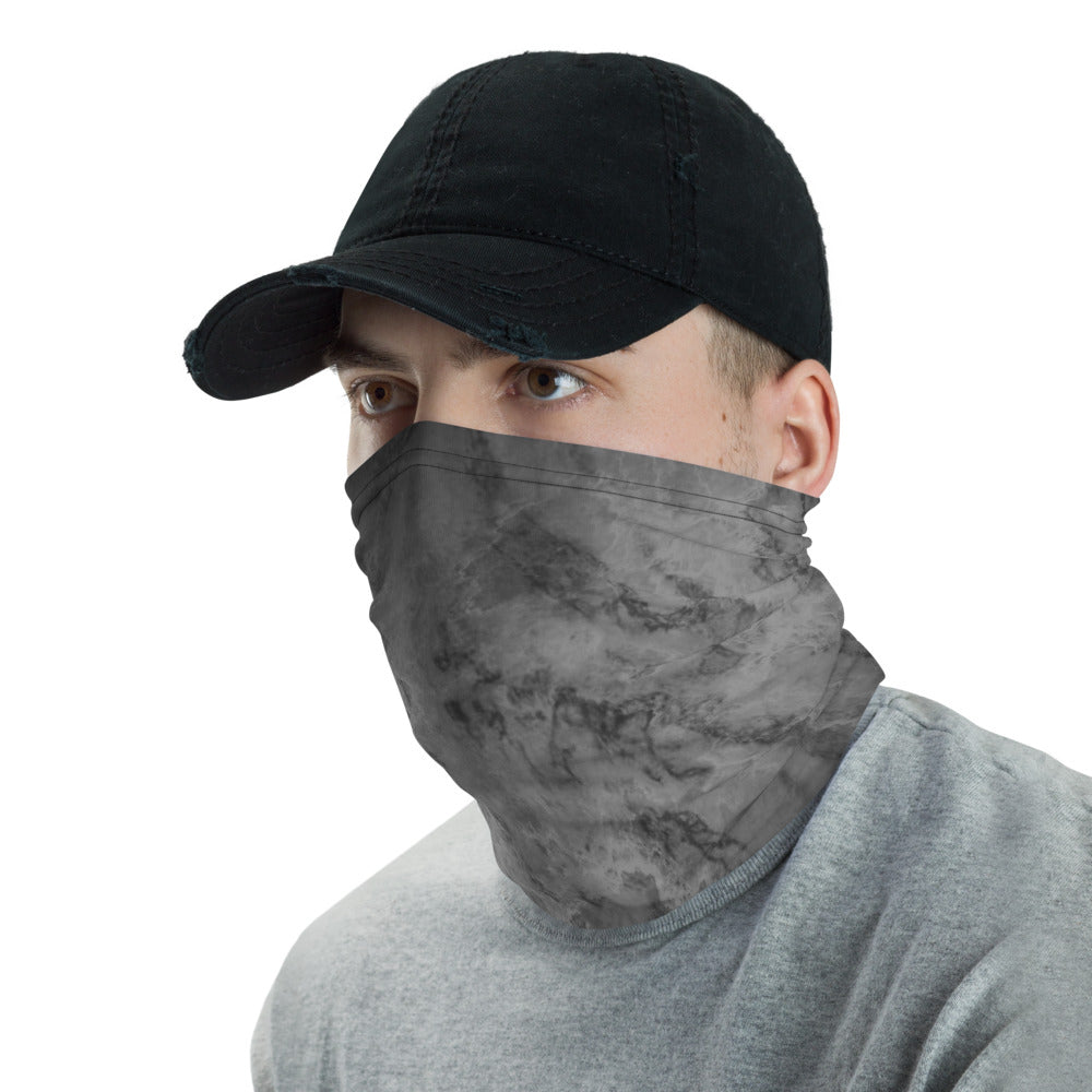 Gray Marble Face Mask Neck Gaiter