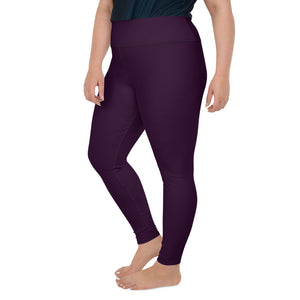 deep violet plus size leggings