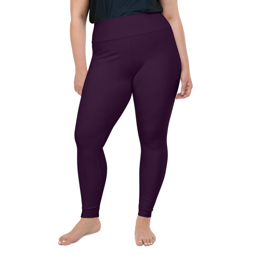 Buttery Smooth Purple Twisted Swirl High Waisted Plus Size Leggings