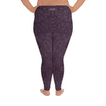 purple paisley plus size leggings